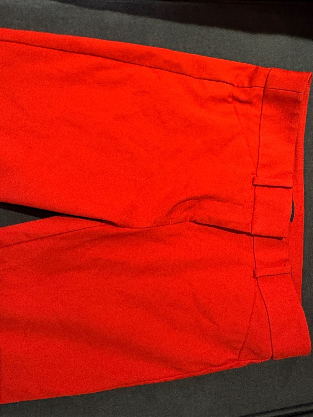 LOFT Red Skinny Pants with Belt Loops